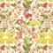 Fabric Henry Glass Cream Large Floral Bumble and Bloom by the Quarter Yard 1586-44